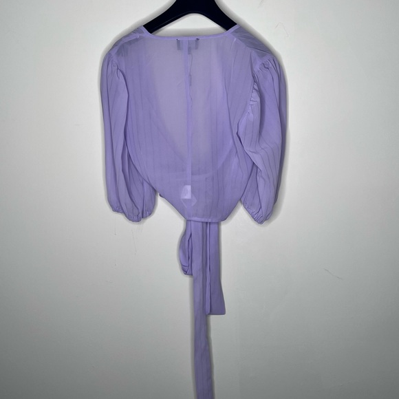 Revolve - Bardot Isabella Wrap Top Lilac - XS - Picture 2 of 7